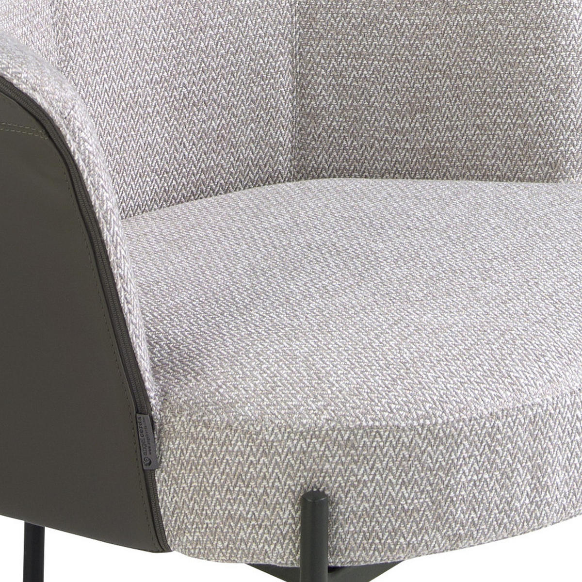 SESSEL Grau Schwarz 84/68/69 cm - Schwarz/Grau, Textil (84/69/68cm) - ANGEL CERDA
