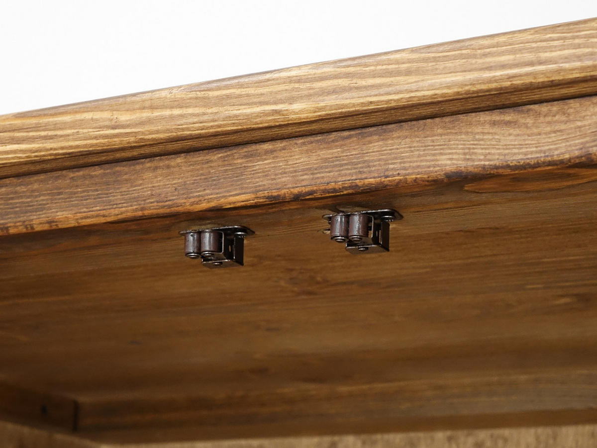 KLEIDERSCHRANK aus Massivholz Rustyk 2D - Dunkelbraun/Schwarz, Holz (105/190/60cm) - Seart