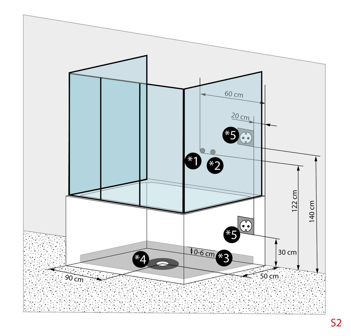 DAMPFDUSCHE Whirlpool K80-SW-TH-B-EC - Schwarz, Glas/Kunststoff (180/100/228cm) - AcquaVapore by Sandra Jentho