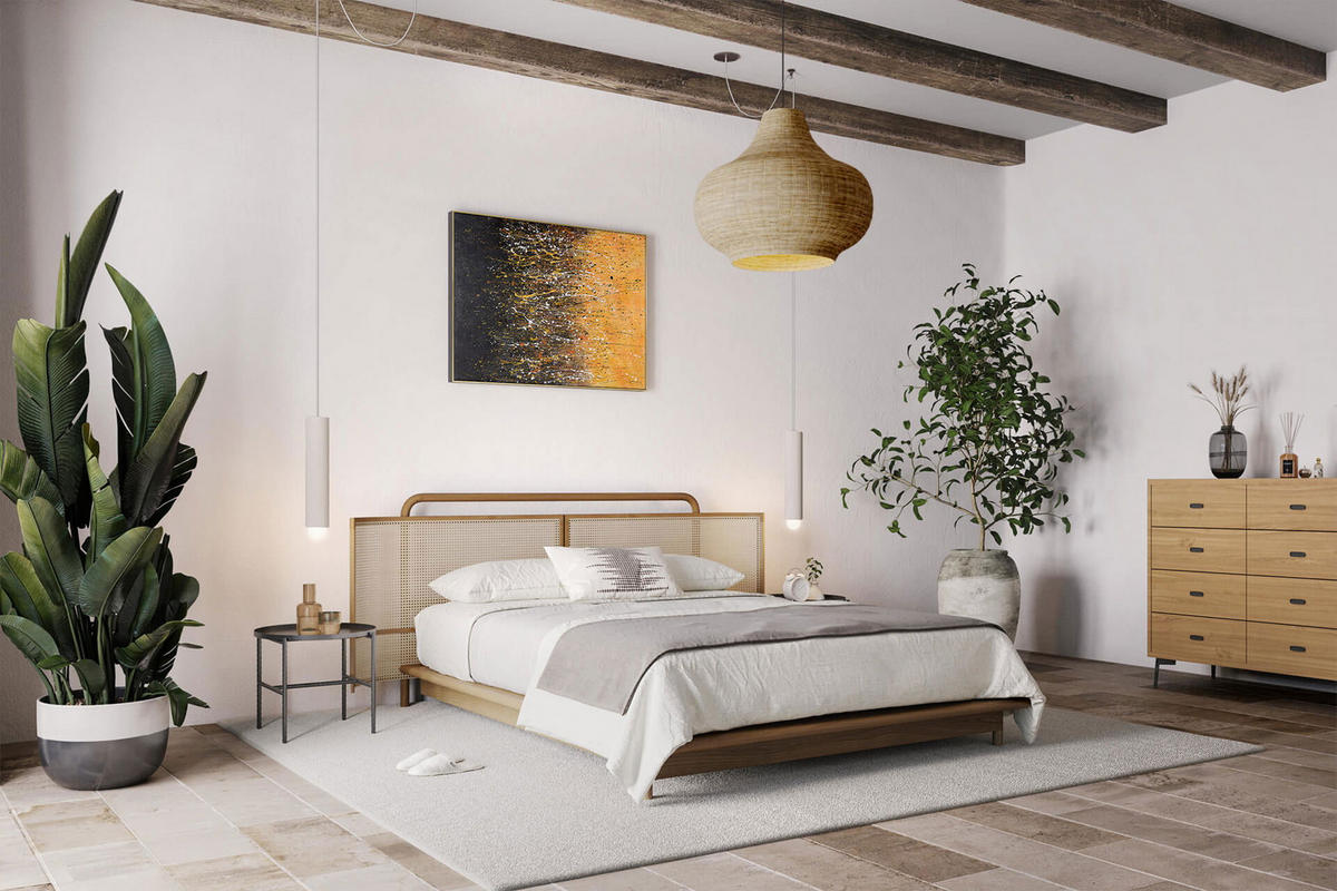 ACRYLBILD HANDGEMALT 100/75 cm - Gelb, Holz/Textil (100/75cm) - KUNSTLOFT