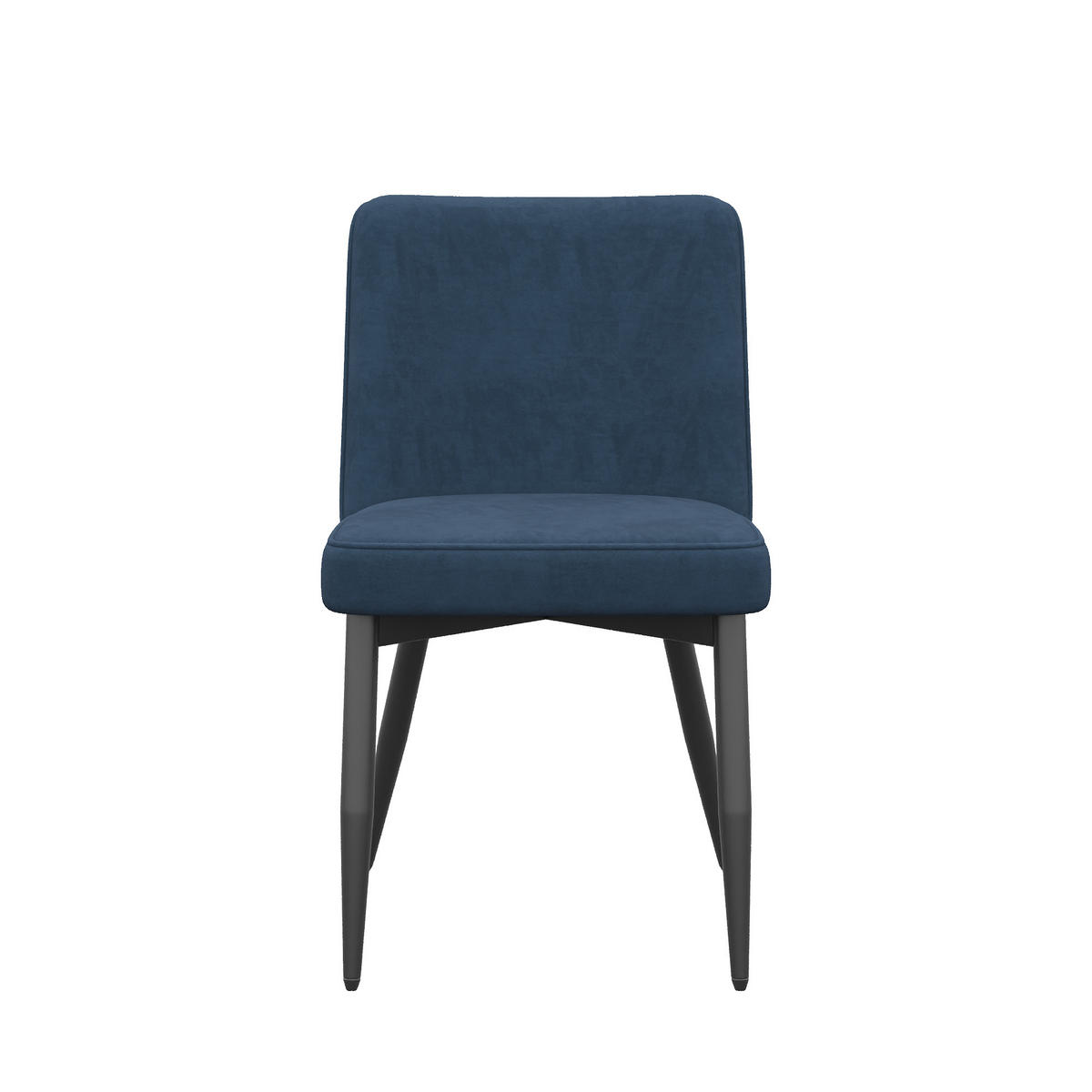 ESSZIMMERSTÜHLE 4er Samt modern dunkelblau bequem - Dunkelblau, Textil (48/85/63cm) - FLIEKS