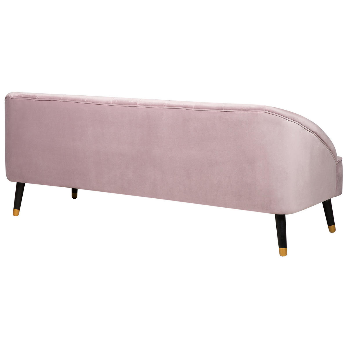 3-SITZER-SOFA Samtstoff Rosa Alsvag - Pink, Textil (191/73/73cm) - Beliani