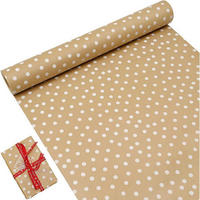 GESCHENKPAPIER Kraftpapier mit Punkten 43 cm x 15 m - Braun, Papier (43/0.1/1500cm)