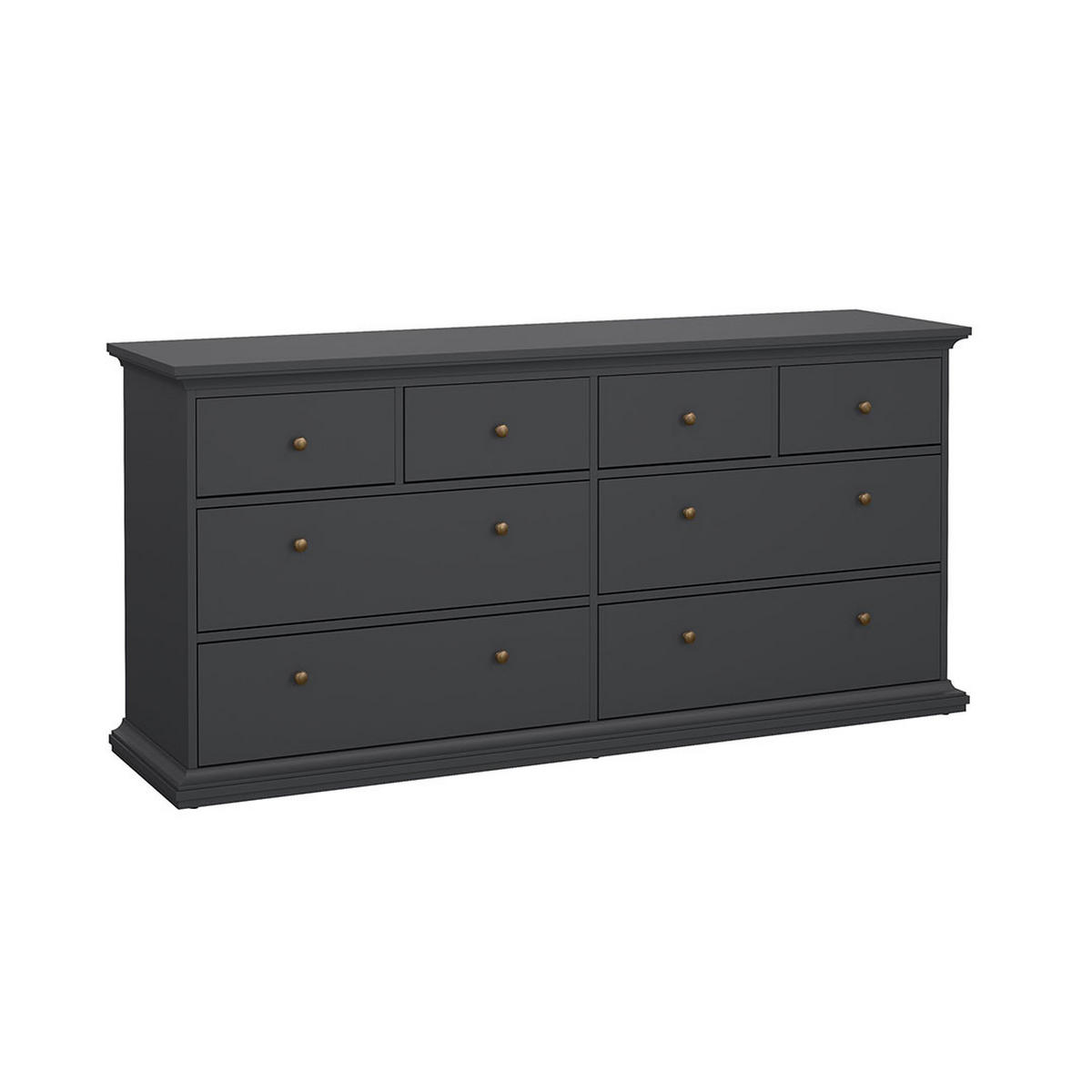 KOMMODE Schwarz - Schwarz, Holzwerkstoff (183/87/48cm) - ebuy24