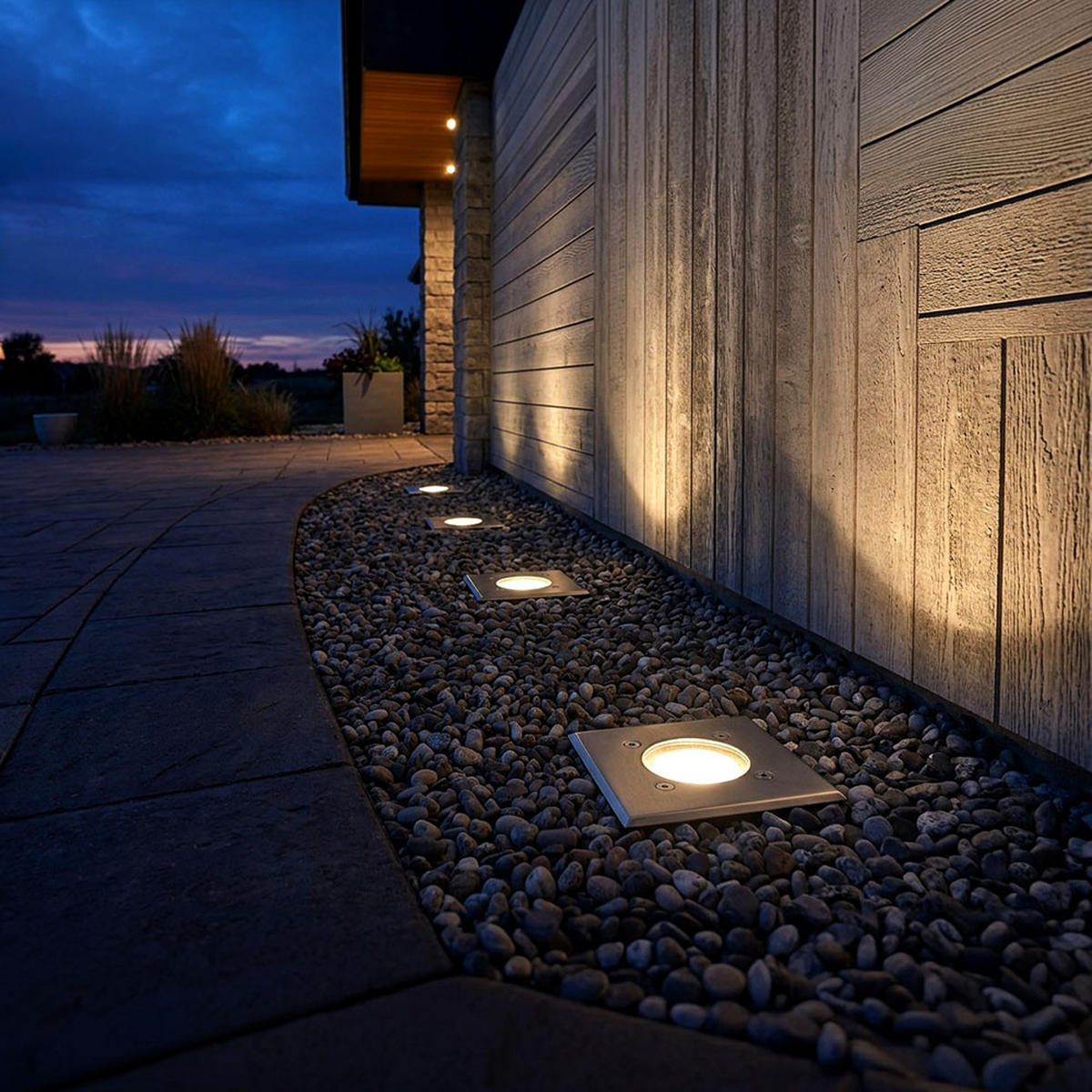 LED AUSSENLEUCHTE Edelstahl Silber 3er Set - Silberfarben, Metall (11/11/12cm)