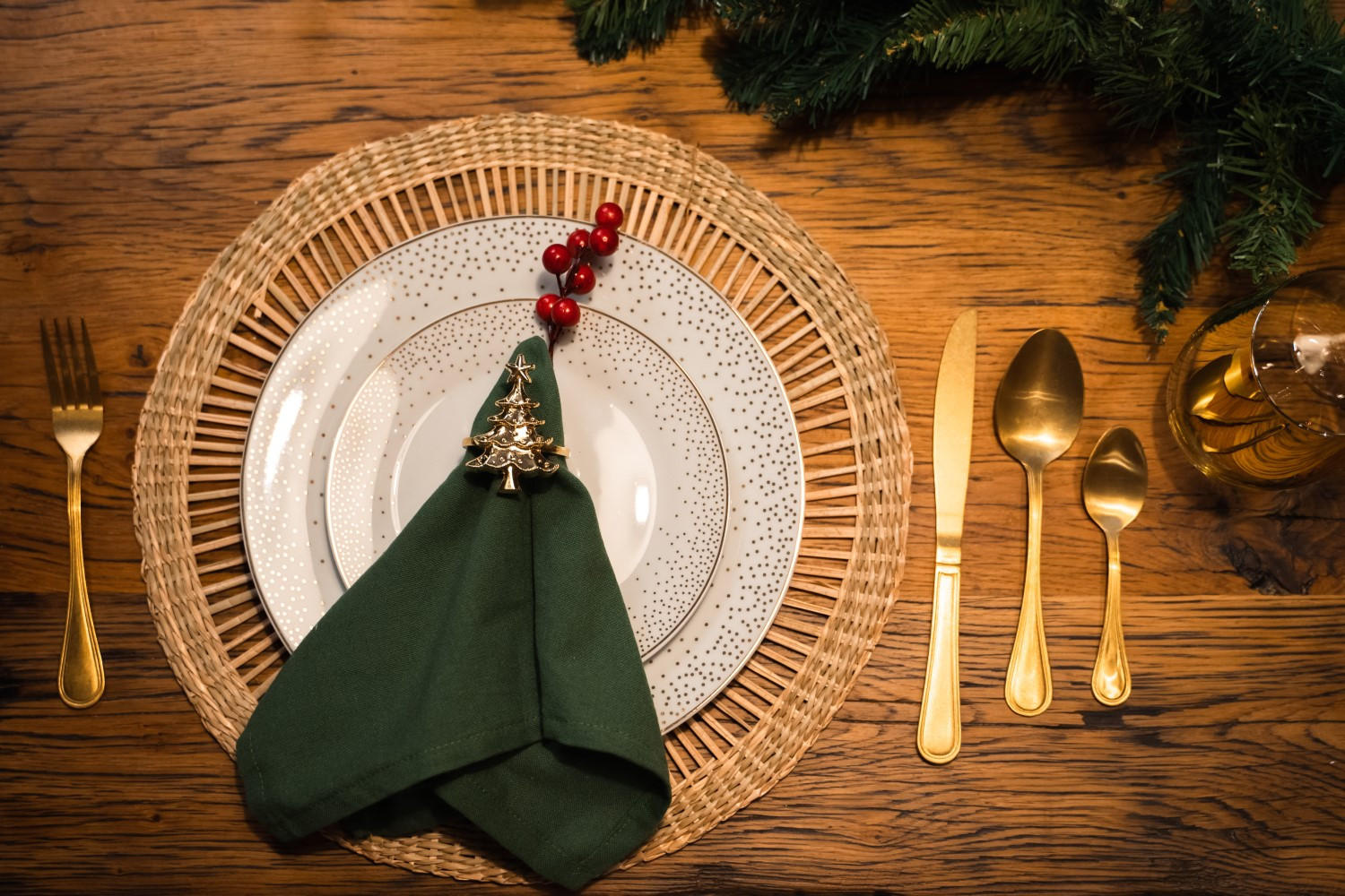 SERVIETTENRING Weihnachtsbaum 2er-Set - Goldfarben, Metall (4.8/6.4/5.5cm) - Atmosphera Createur d´interieur