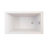 BADEWANNE Rechteck CAPRI 100/70 Ablauf & Füße - Weiß, Kunststoff (70/54.5/100cm) - bad land
