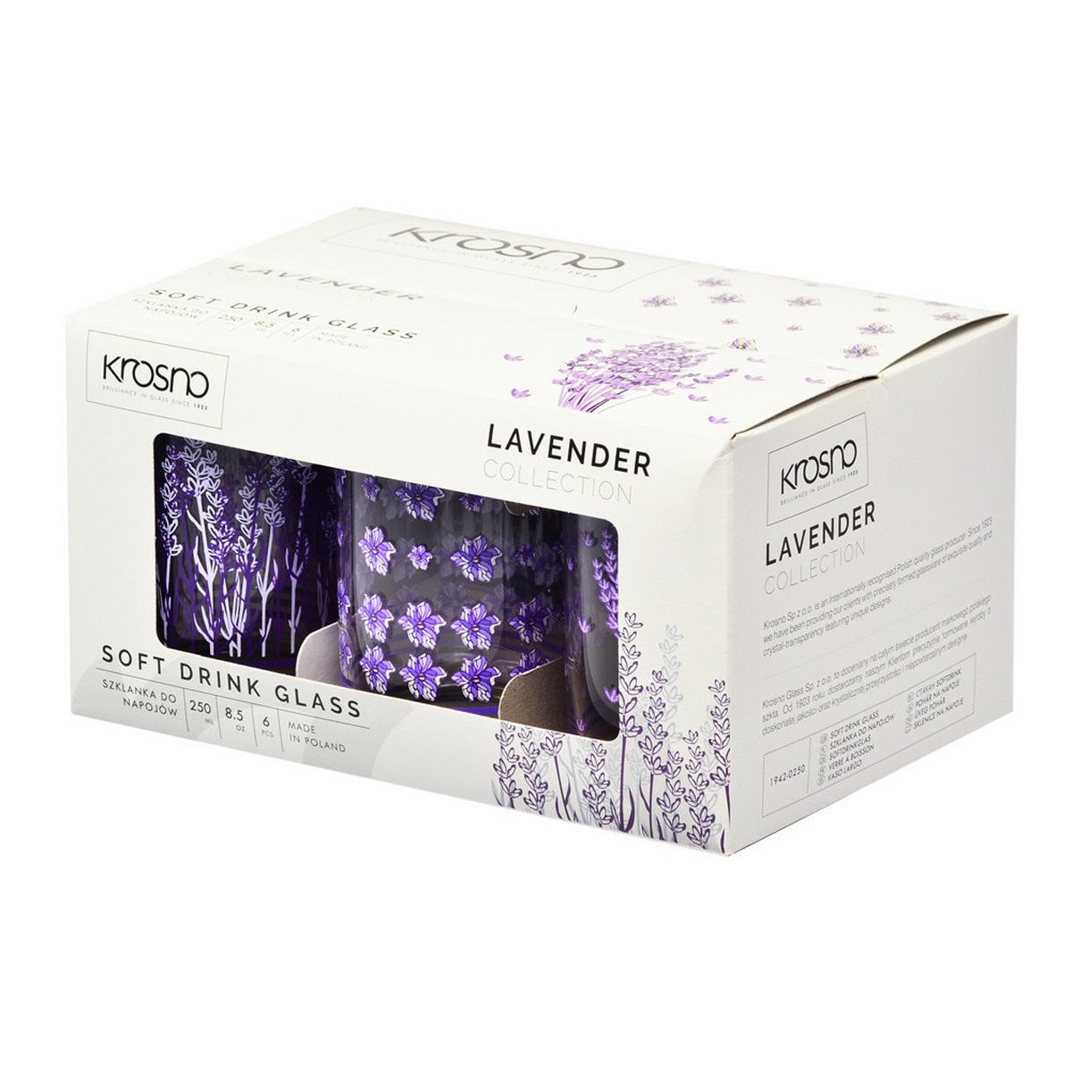 TRINKGLÄSER LAVENDER, 6ER-SET, 250 ML - Transparent, Glas (0.25L) - Krosno Glass