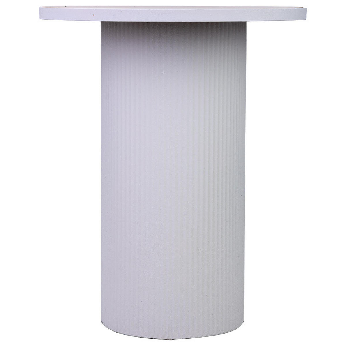 TISCH aus Metall und Holz, weiß, 46x56cm - Weiß, Metall (46/46/56cm) - Wanderlust