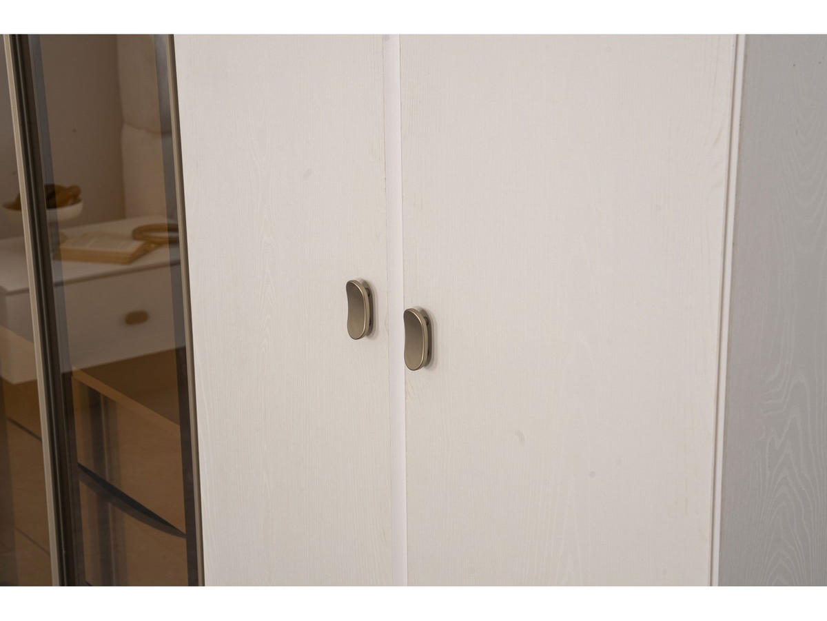 KLEIDERSCHRANK Eos 6 trg. - Beige, Holzwerkstoff (260/223/55cm)