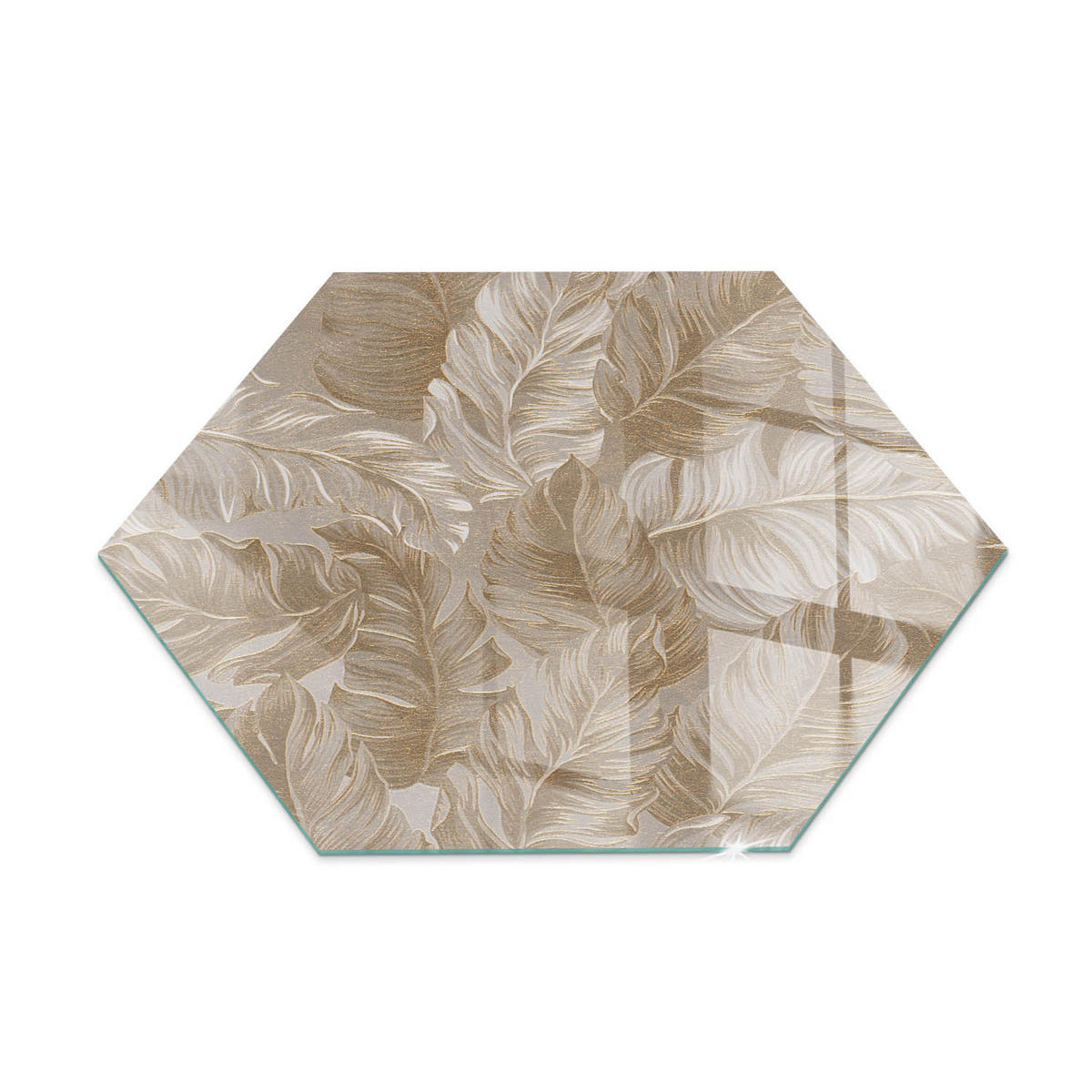 GLASPLATTE für Kamin h40 cm Beige - Beige, Glas (40/40/0.4cm) - ArtPrintCave