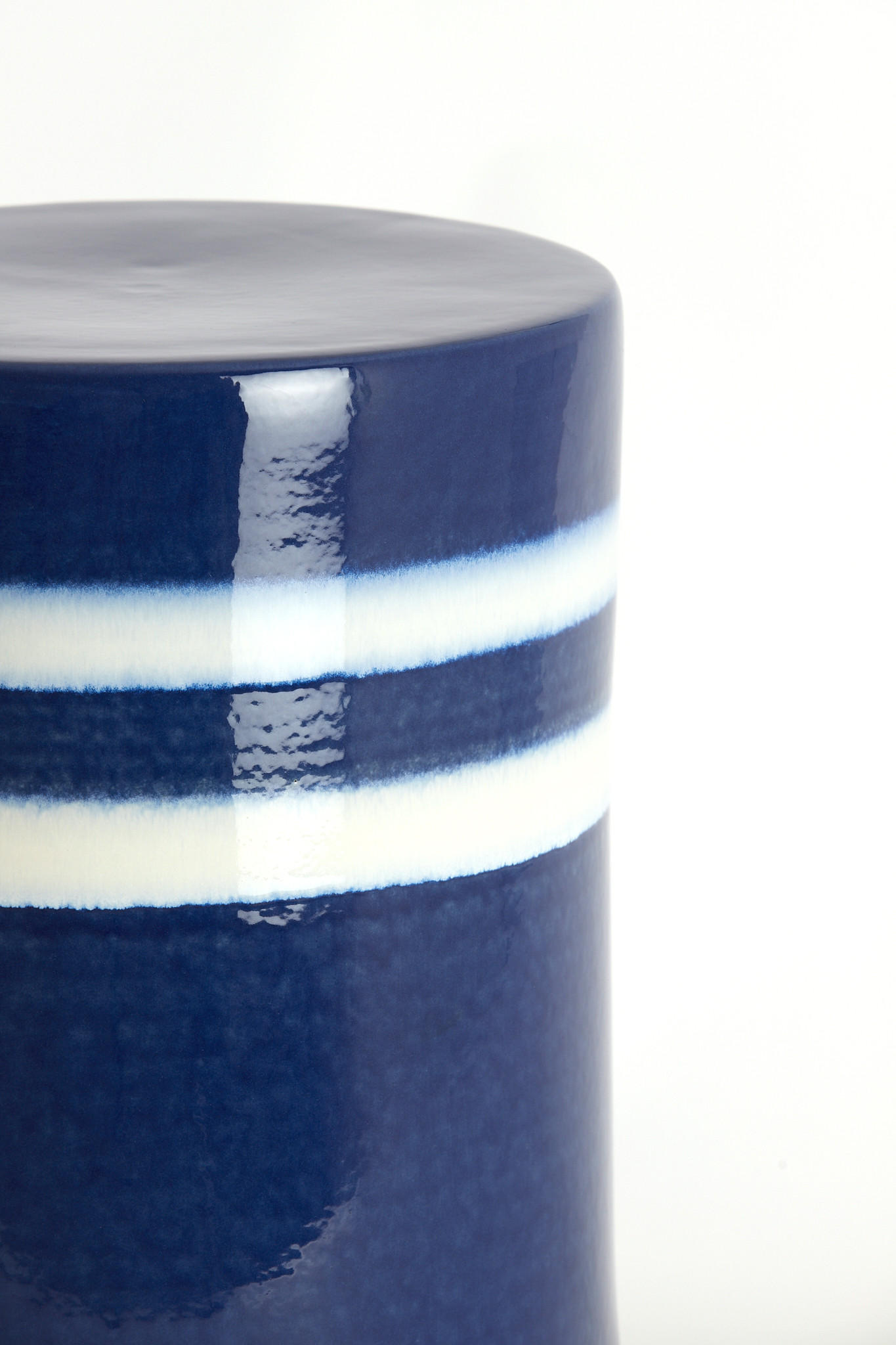 BEISTELLTISCH Mooca Blau Ø33/44 cm - Blau, Keramik (33/33/44cm) - Light & Living