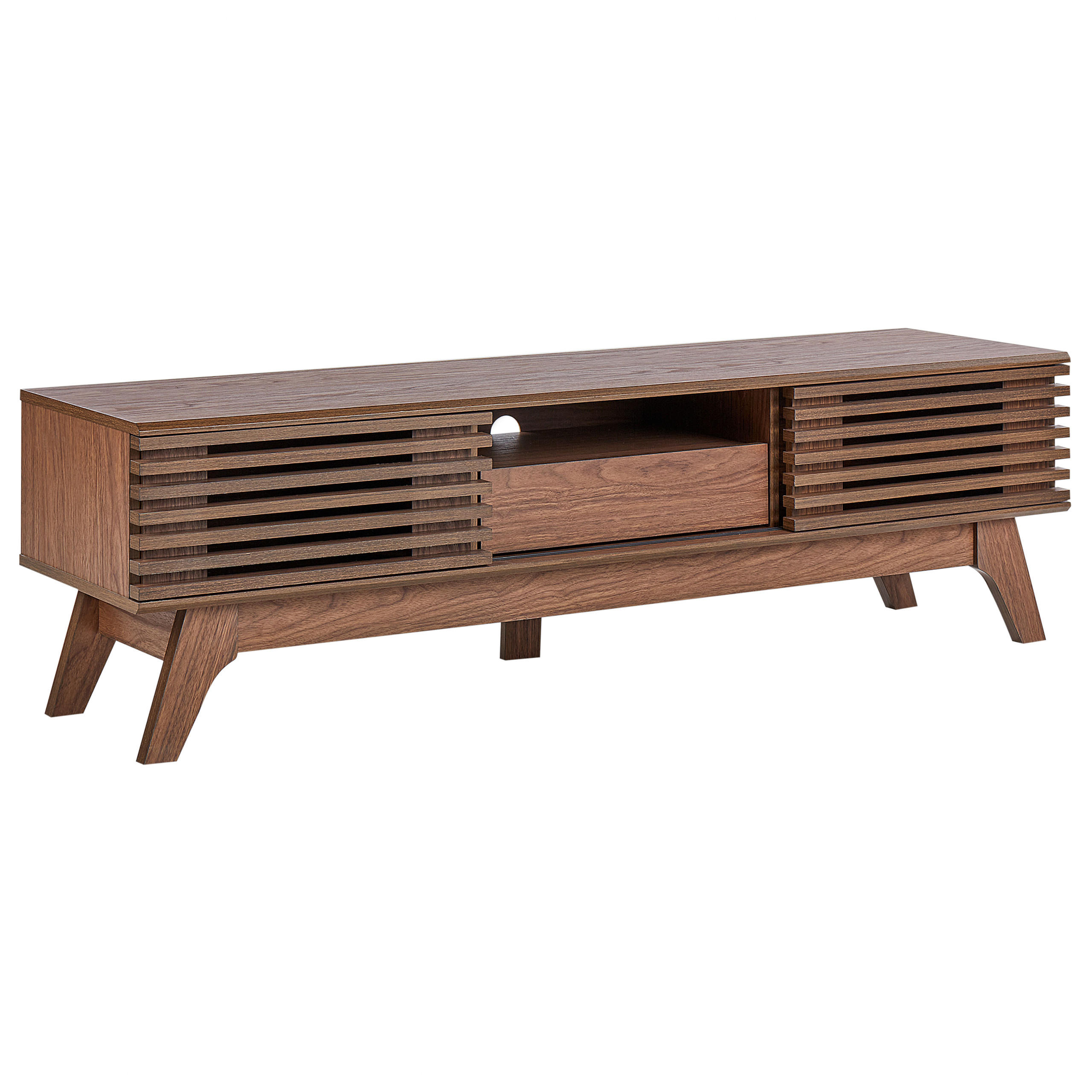 TV OMARICA temno rjava DETROIT 35/149/44 cm - temno rjava, leseni material (149/44/35cm) - Beliani