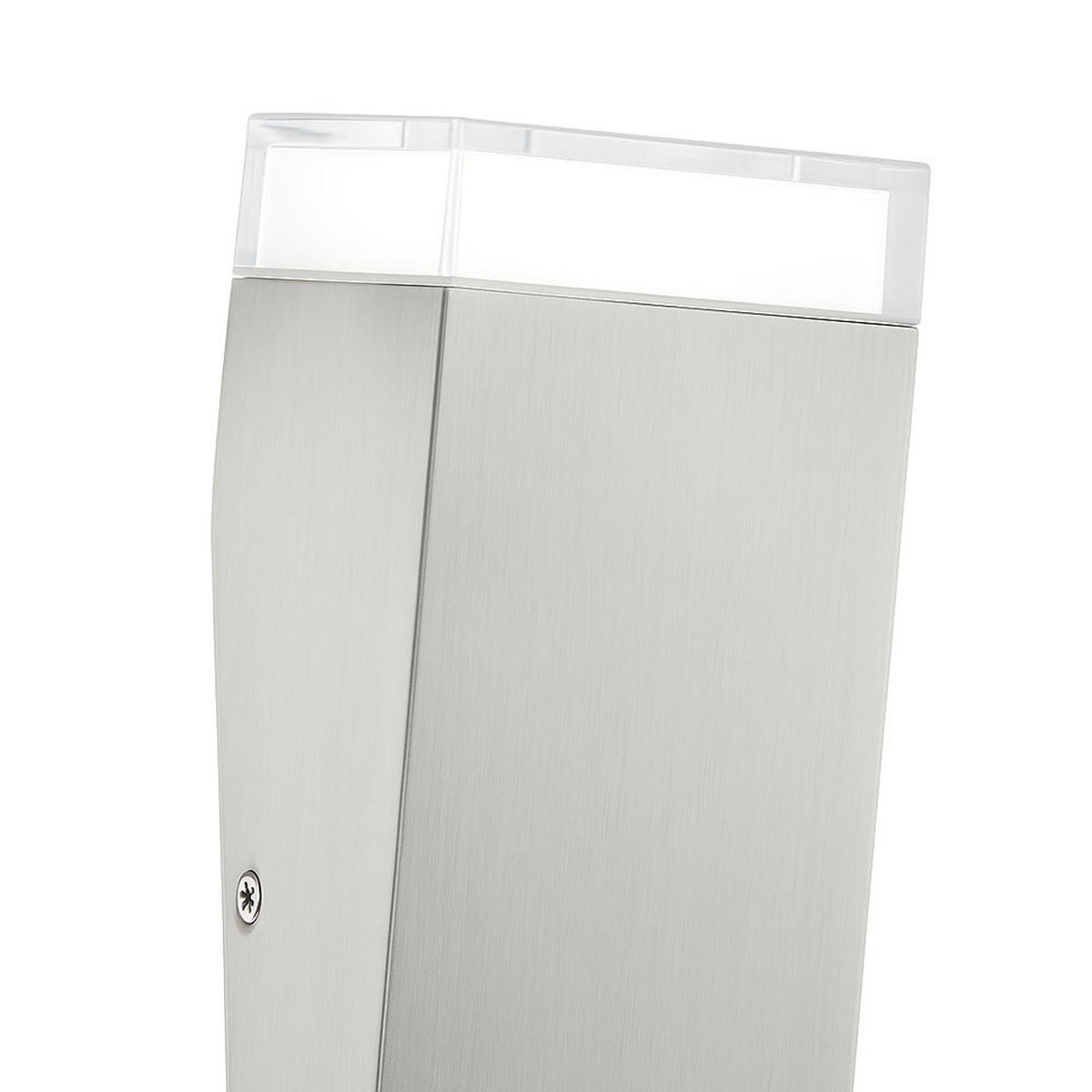 LED AUSSEN-WANDLEUCHTE Edelstahl Silber 3er Set - Silberfarben, Metall (7.5/30.5/8.5cm)