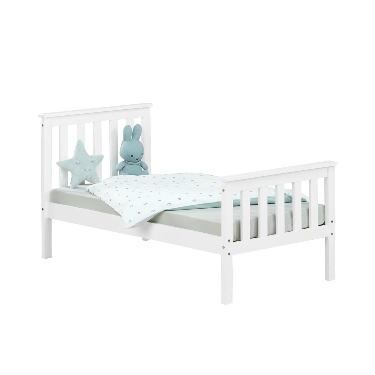 Homestyle4u Kinderbett Weiß 70x140 cm