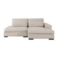 SCHLAFSOFA - 4 Personen - Samt - Beige - - Beige, Textil (223/80/158cm) - Vente-Unique