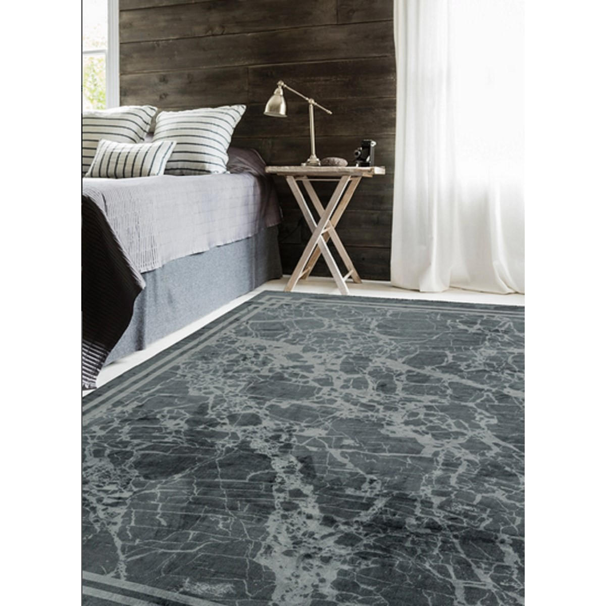 TEPPICH Moderner RAYA BORDER Schwarz 200 x 290 cm - Schwarz, Textil (200/290cm) - Novatrend