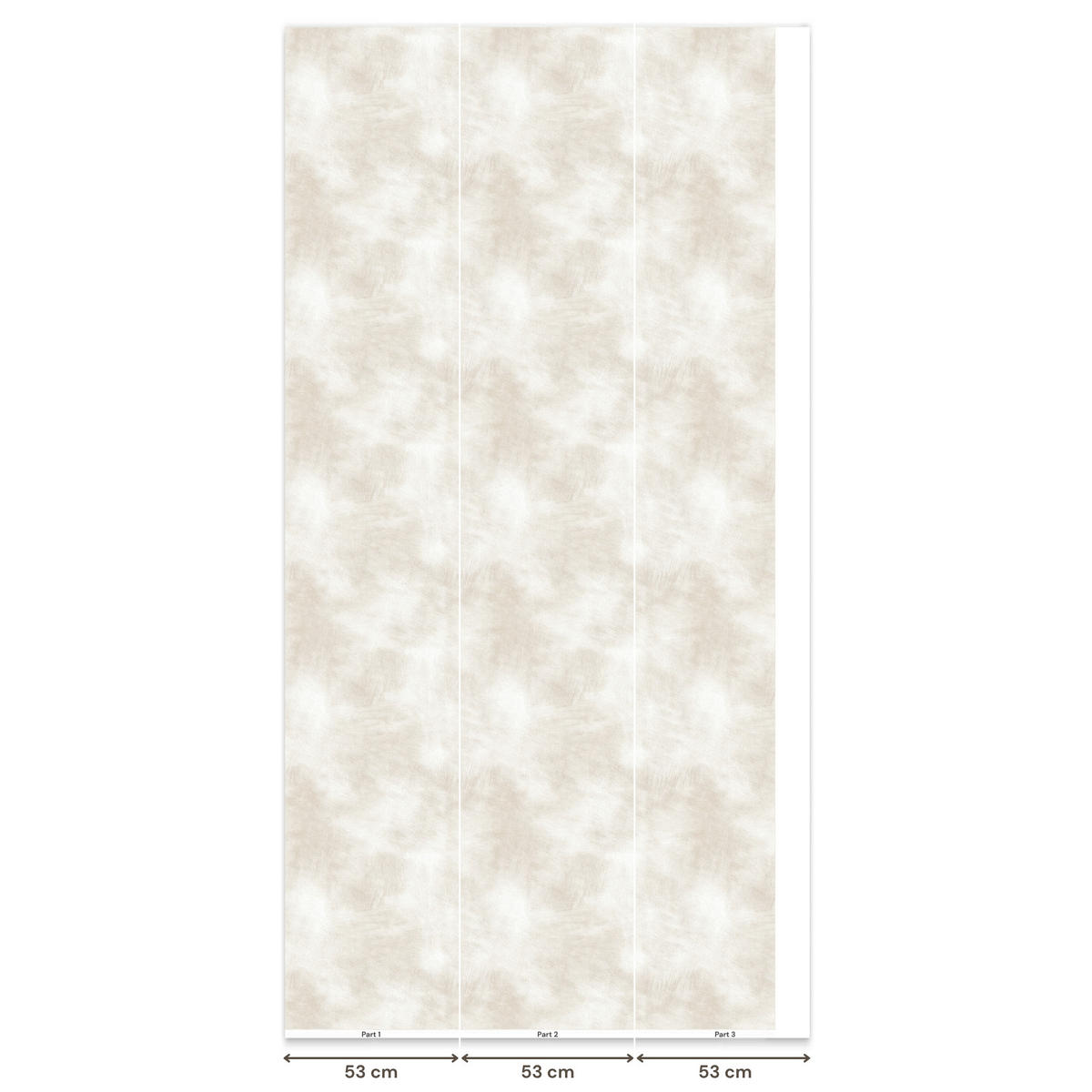 TAPETE - Dezent - Textur - Beige - 160x300 cm - Creme, Papier (160/300cm) - OnlyWow