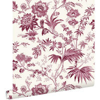 TAPETE Blumenmuster 50 x 900 cm - Weiß, Papier (50/900cm) - ESTAhome