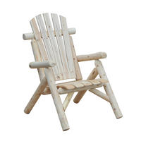 ADIRONDACK Gartenstuhl, Holzstuhl, Hochlehner, mit Armlehne, Tannenholz, Natur - Fichtefarben, Holz (68/101/83cm) - Outsunny