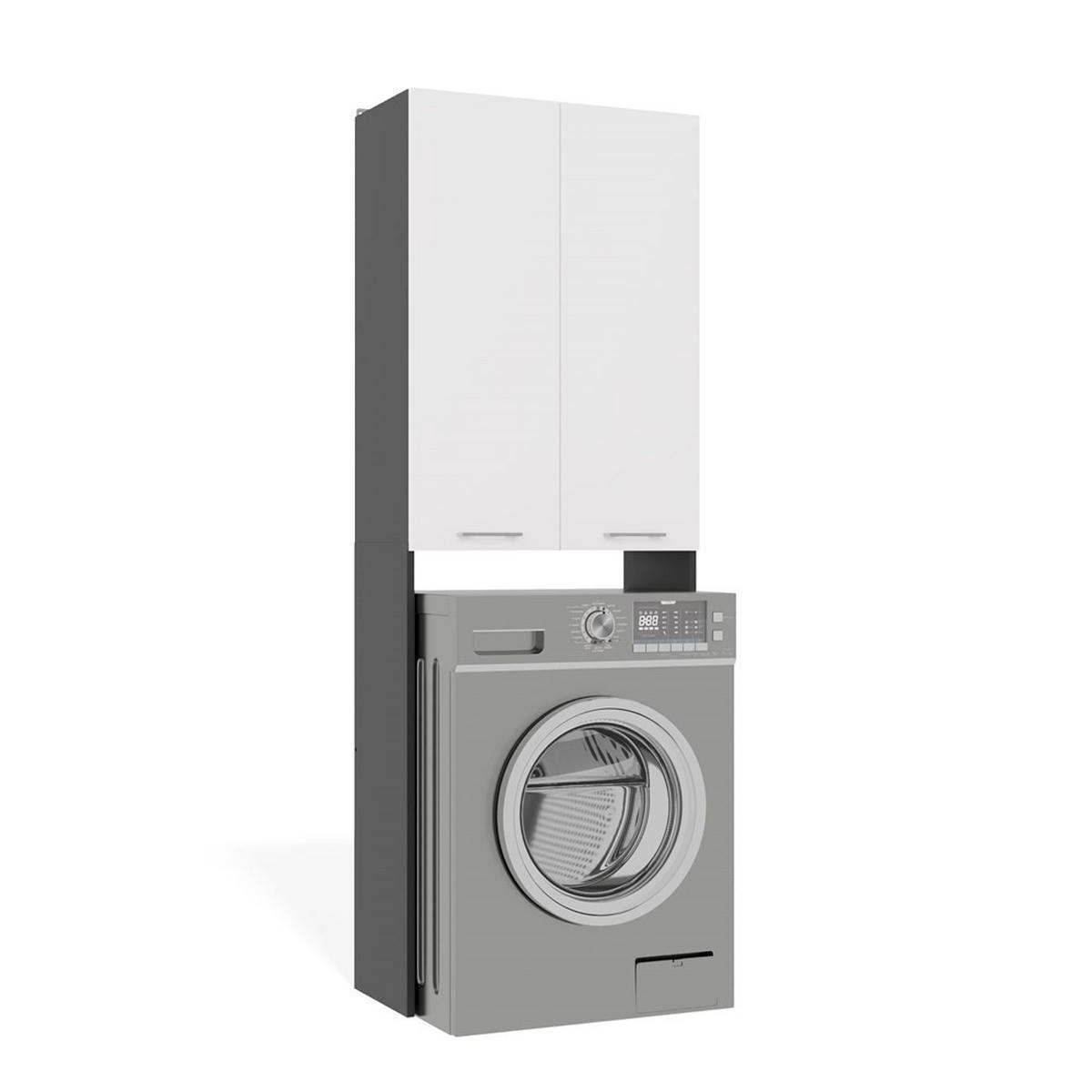 WASCHMASCHINENUMBAUSCHRANK Anthrazit, Weiß 64/180/30 - Anthrazit/Weiß, Holzwerkstoff (64/180/30cm) - RAUMHIRSCH FURNITURE