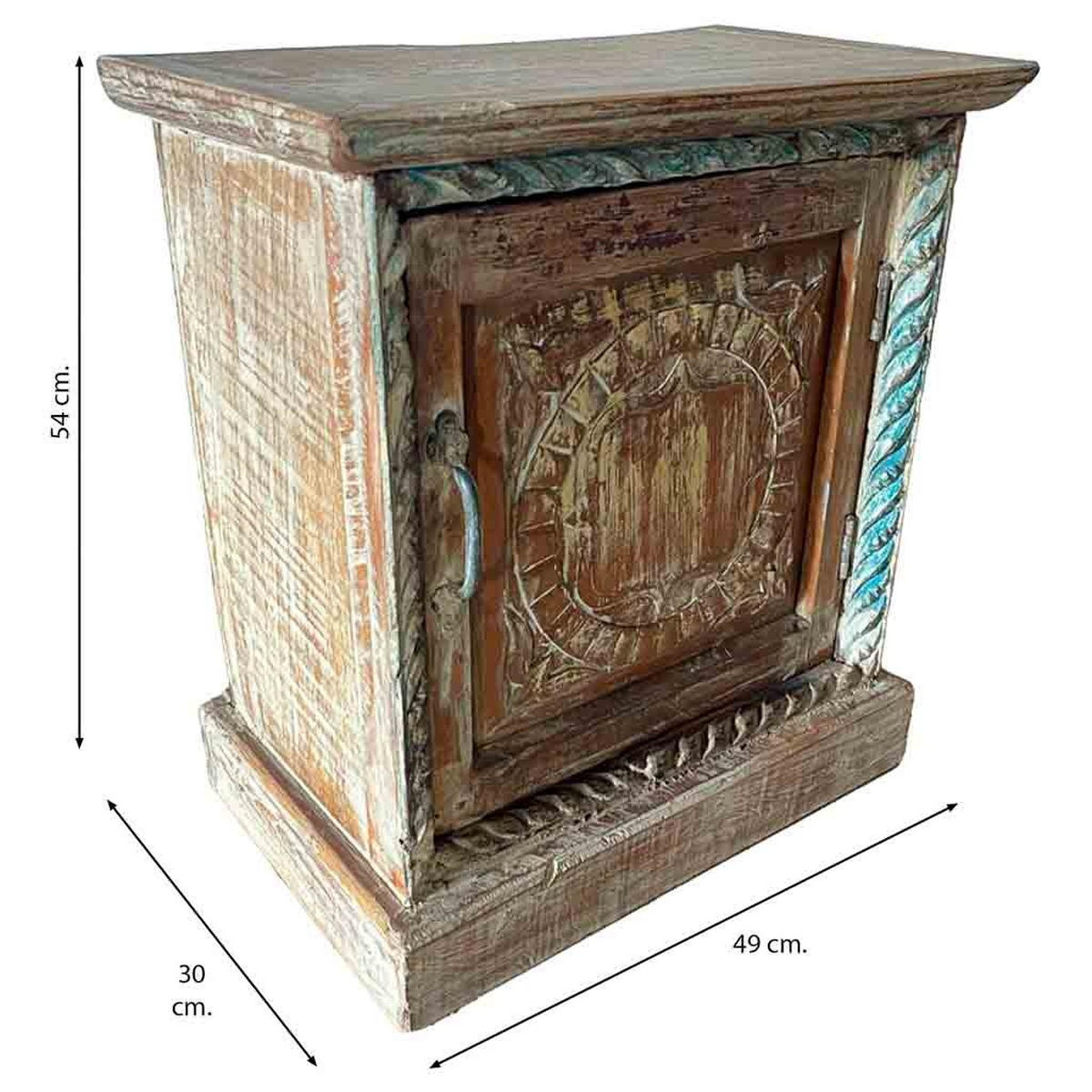 NACHTTISCH aus Holz, braun, 49x30x54cm - Braun, Holz (49/54/30cm) - Wanderlust