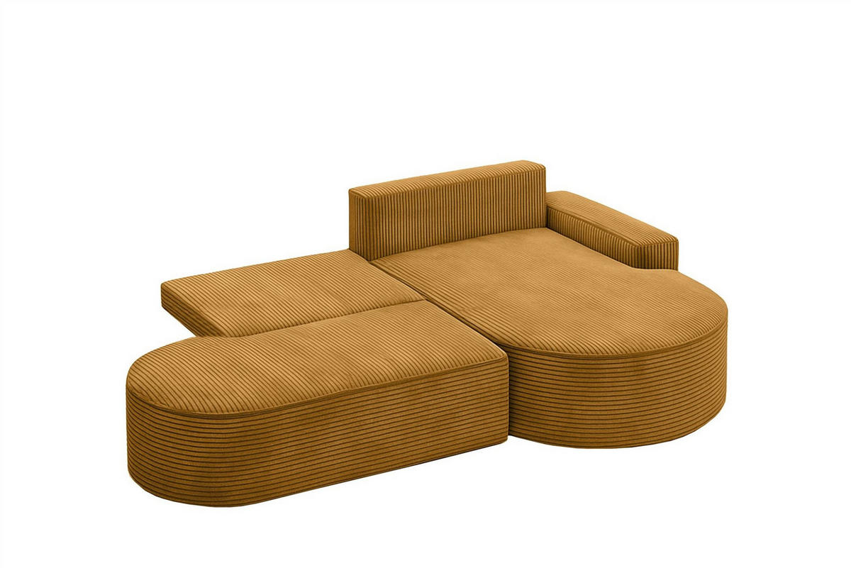 ECKSOFA Girona Mit Schlaffunktion - Gelb, Holzwerkstoff/Textil (278/179cm) - Fun Möbel