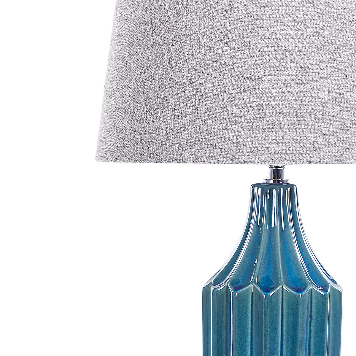 TISCHLAMPE Abava 35/35/56 cm - Blau, Keramik (35/35/56cm) - Beliani