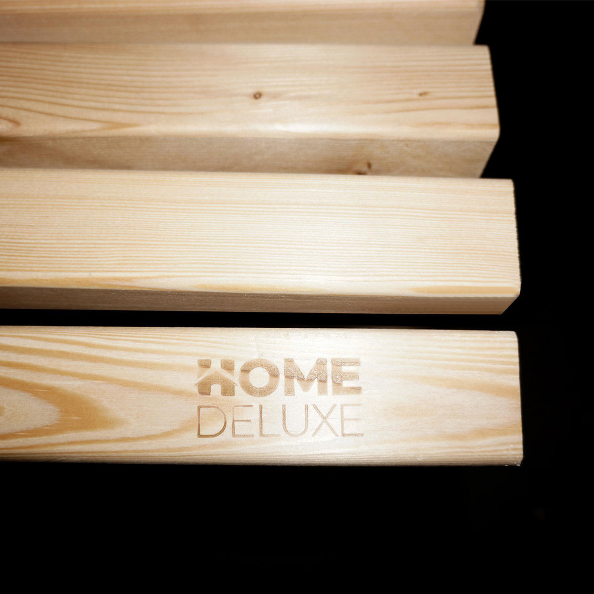 WELLENHOLZLIEGE TAIGA - 150 cm - Naturfarben, Holz (150/114/157cm) - Home Deluxe