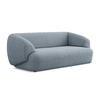 3-SITZER SOFA Strukturstoff Stoff Blau - Blau/Blaugrau, Kunststoff/Textil (212/81/98cm) - Makamii
