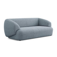 3-SITZER SOFA Strukturstoff Stoff Blau - Blau/Blaugrau, Kunststoff/Textil (212/81/98cm) - Makamii