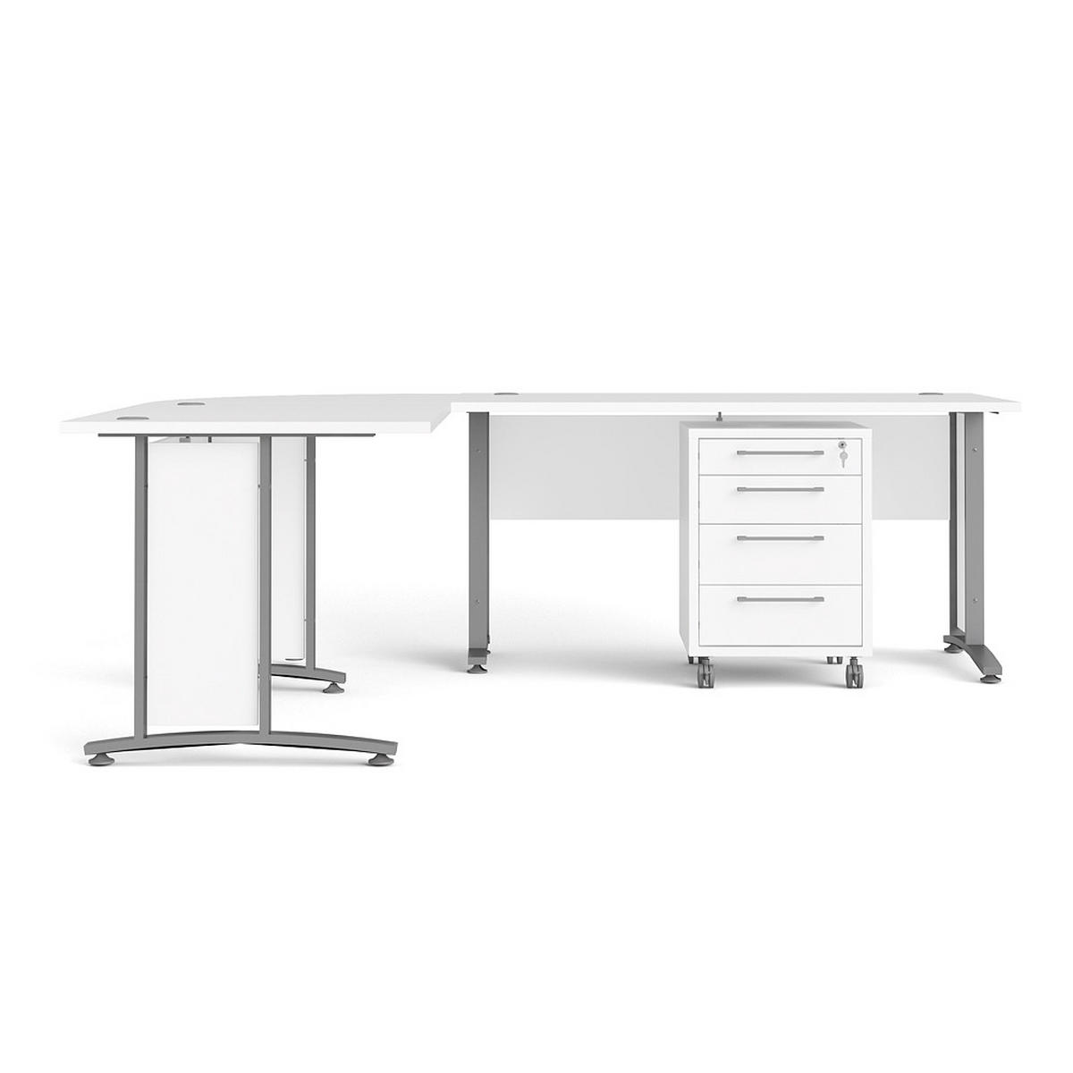 ECKSCHREIBTISCH Weiß - Weiß, Holzwerkstoff (200/230/75cm) - ebuy24