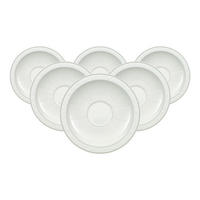 CAPPUCCINOUNTERTASSEN Gray Pearl weiß ø 18,5 cm 6er Set - Weiß, Keramik (18.5cm) - Villeroy & Boch