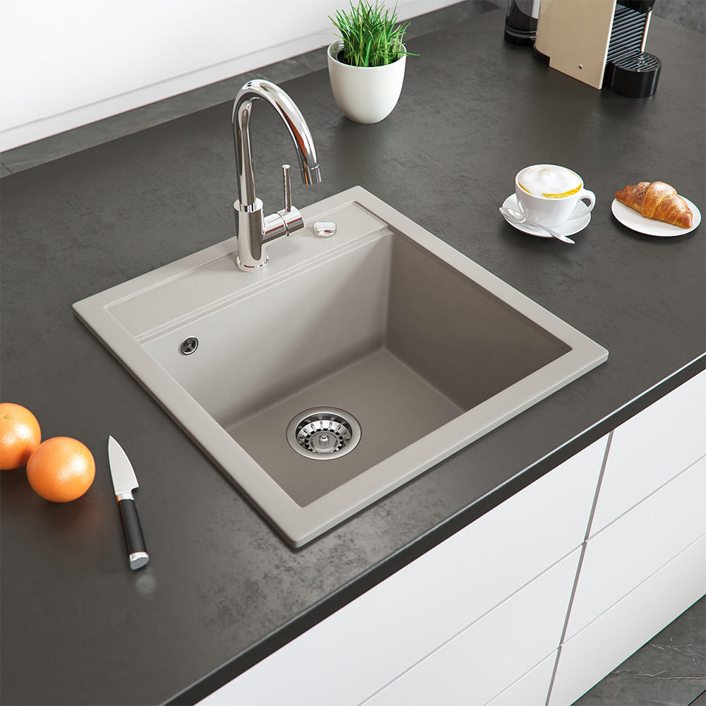 SPÜLBECKEN Tesa Beige 49 x 51 cm - Beige, Keramik (49/20/51cm) - Bergstroem