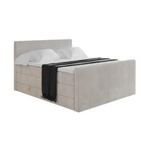BOXSPRINGBETT mit Matratze H3|H4 und Lattenrost - TOLO-Z KING 180x200 Cord - Creme - Creme, Holzwerkstoff (180/200cm) - ALTDECOR