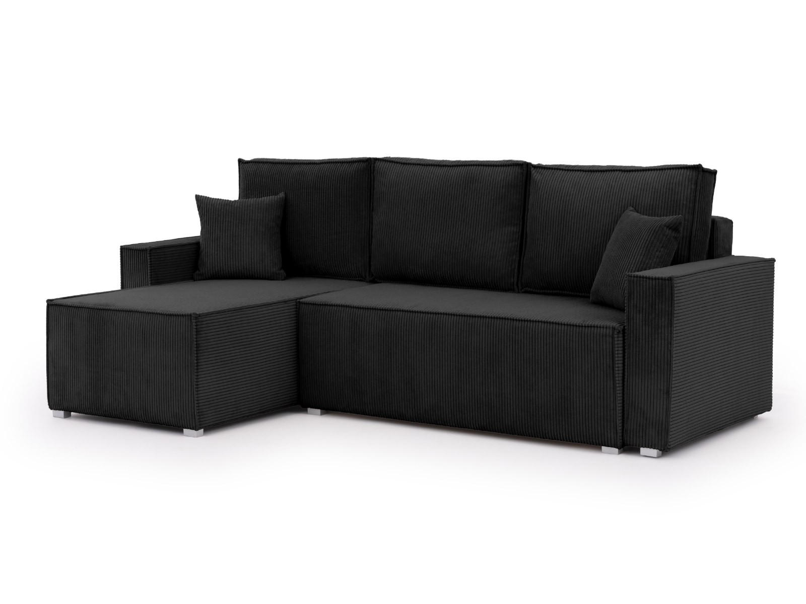 S-Style Ecksofa Schwarz 237x148 cm