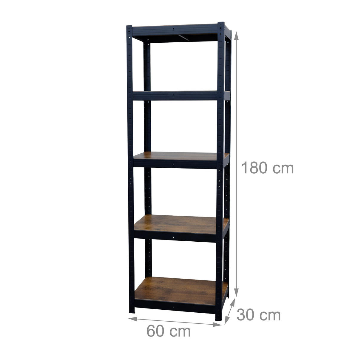 SCHWERLASTREGAL - Multicolor, Holzwerkstoff/Kunststoff (60/180/30cm) - Relaxdays