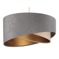 HÄNGELEUCHTE Grau 50/23 cm - Goldfarben, Kunststoff (50/1/23cm) - ONZENO
