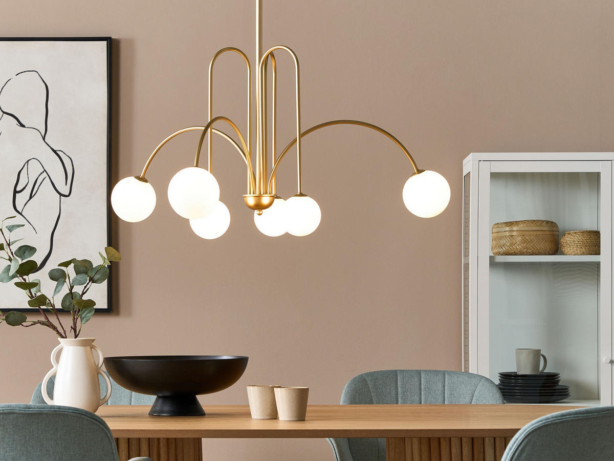 KRONLEUCHTER Forbes 80/80/80 cm - Goldfarben, Metall (80/80/80cm) - Beliani