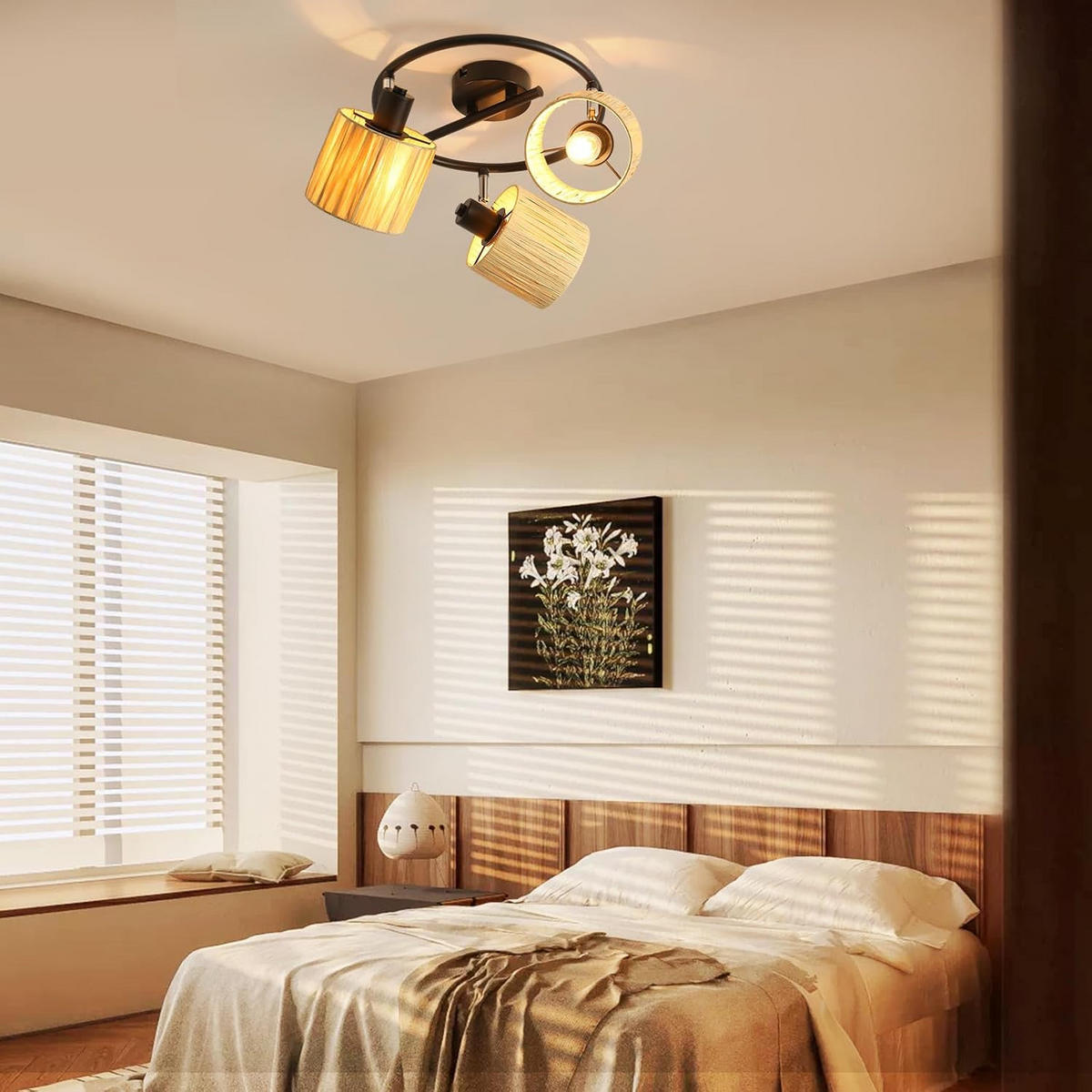 DECKENSTRAHLER Flamara 22/22/26 cm - Schwarz, Metall (26/22/22cm) - ZMH