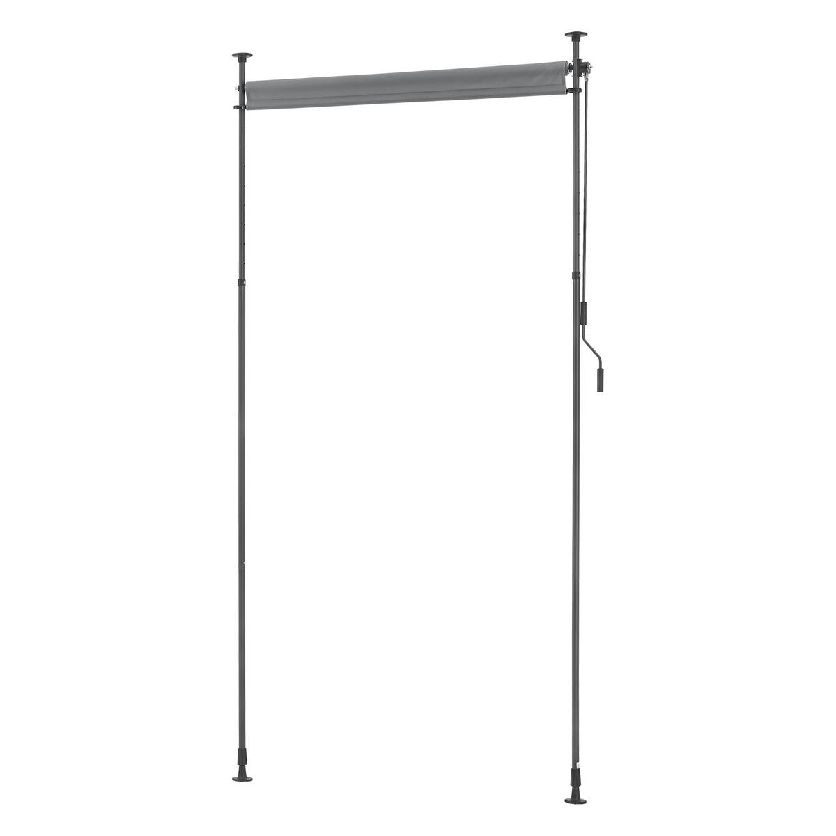 AUSSENROLLO Cimarra - Dunkelgrau, Textil/Metall (150/270cm) - pro.tec