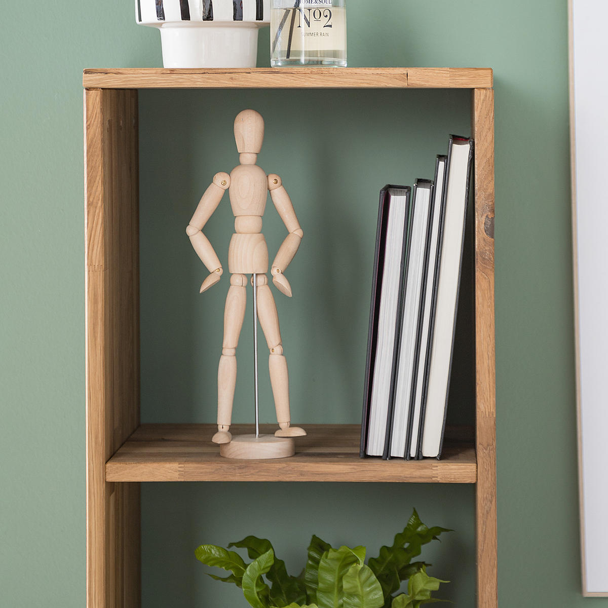 REGAL - Massivholz - Eichefarben, Holz (39/149/35cm) - home24