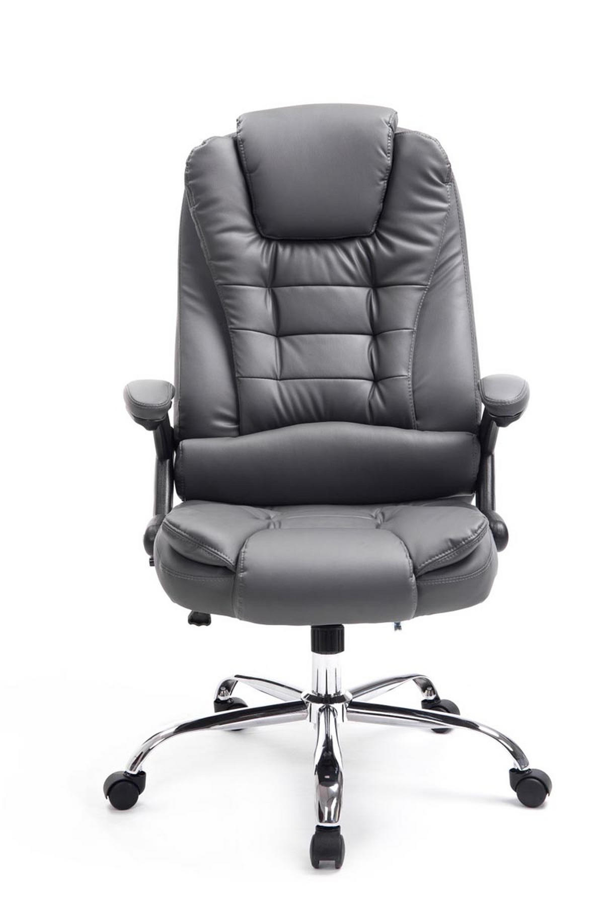 BÜROSTUHL Toronto, Kunstleder Grau - Grau, Textil/Metall (69/123/78cm) - TPFLiving