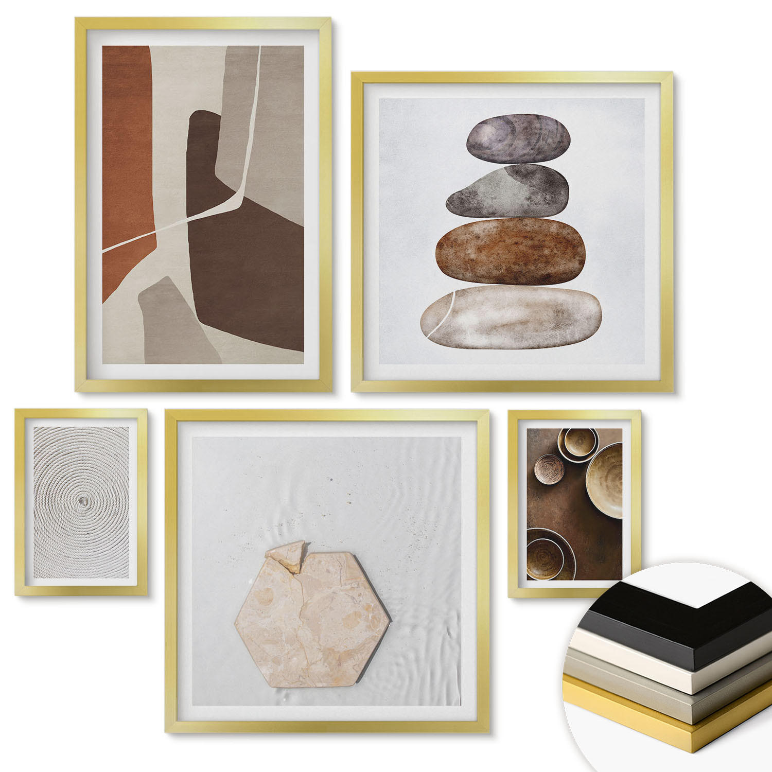 ArtPrintCave Wandbilder Gold 40x60 cm