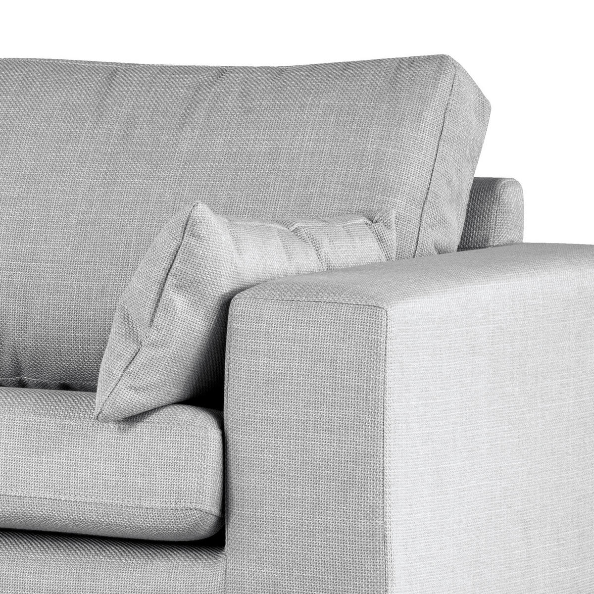 3-SITZER SOFA - Hellgrau, Textil (237/81/88cm) - home24