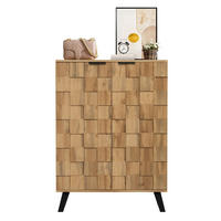 SCHUHSCHRANK 80,5/35/109,5 cm holzfarben aus Spanplatte mit 5 Fächern - Naturfarben, Holzwerkstoff (80.5/109.5/35cm) - OKWISH