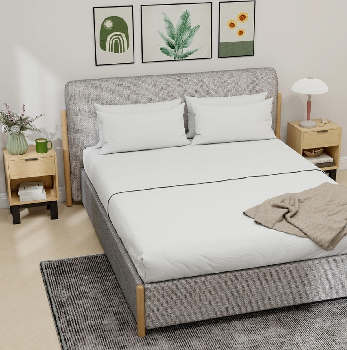NACHTTISCH 26/35/50 cm Eiche aus Holzwerkstoff mit Schublade - Braun, Holz (26/50/35cm) - OKWISH