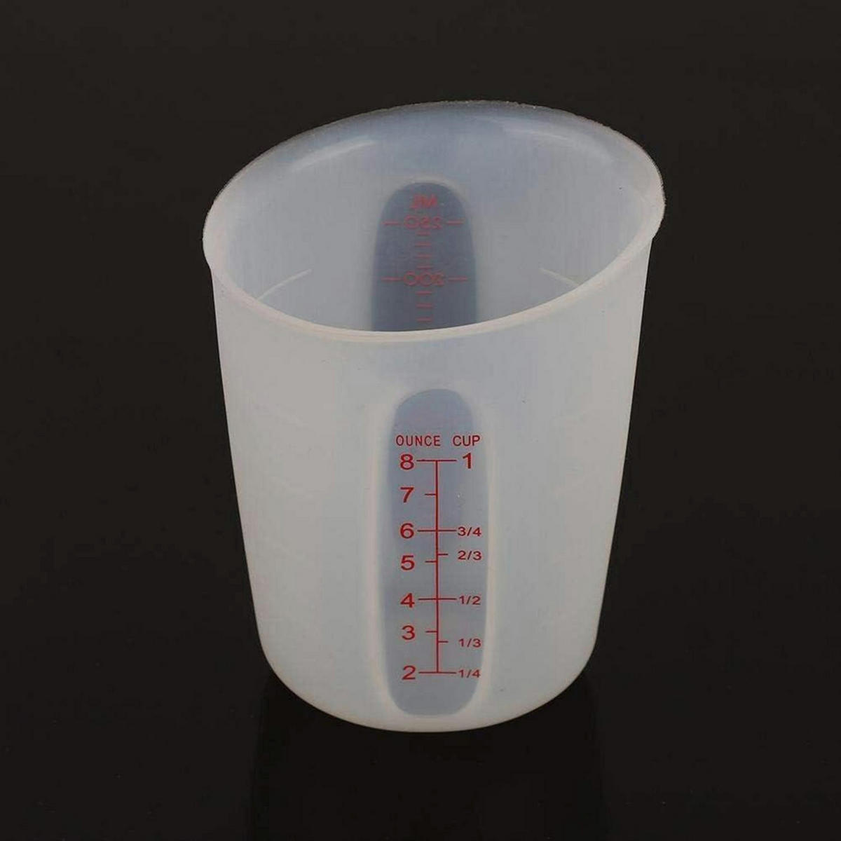 MESSBECHER Silikon 250 ml - Transparent, Kunststoff (0.25L)