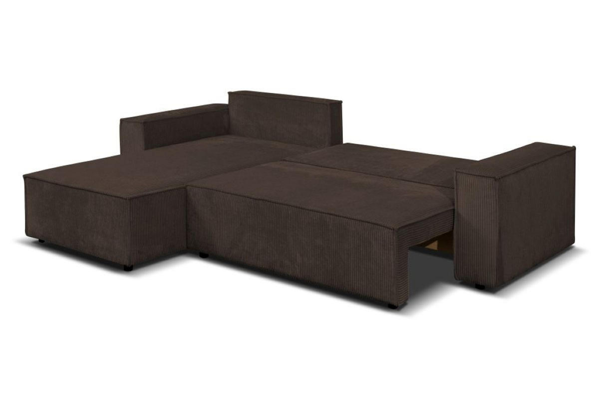 ECKSOFA Passio L-Form mit Schlaffunktion und Bettkasten 275 cm braun - Braun, Kunststoff (275/190cm) - Margaret Hadas24