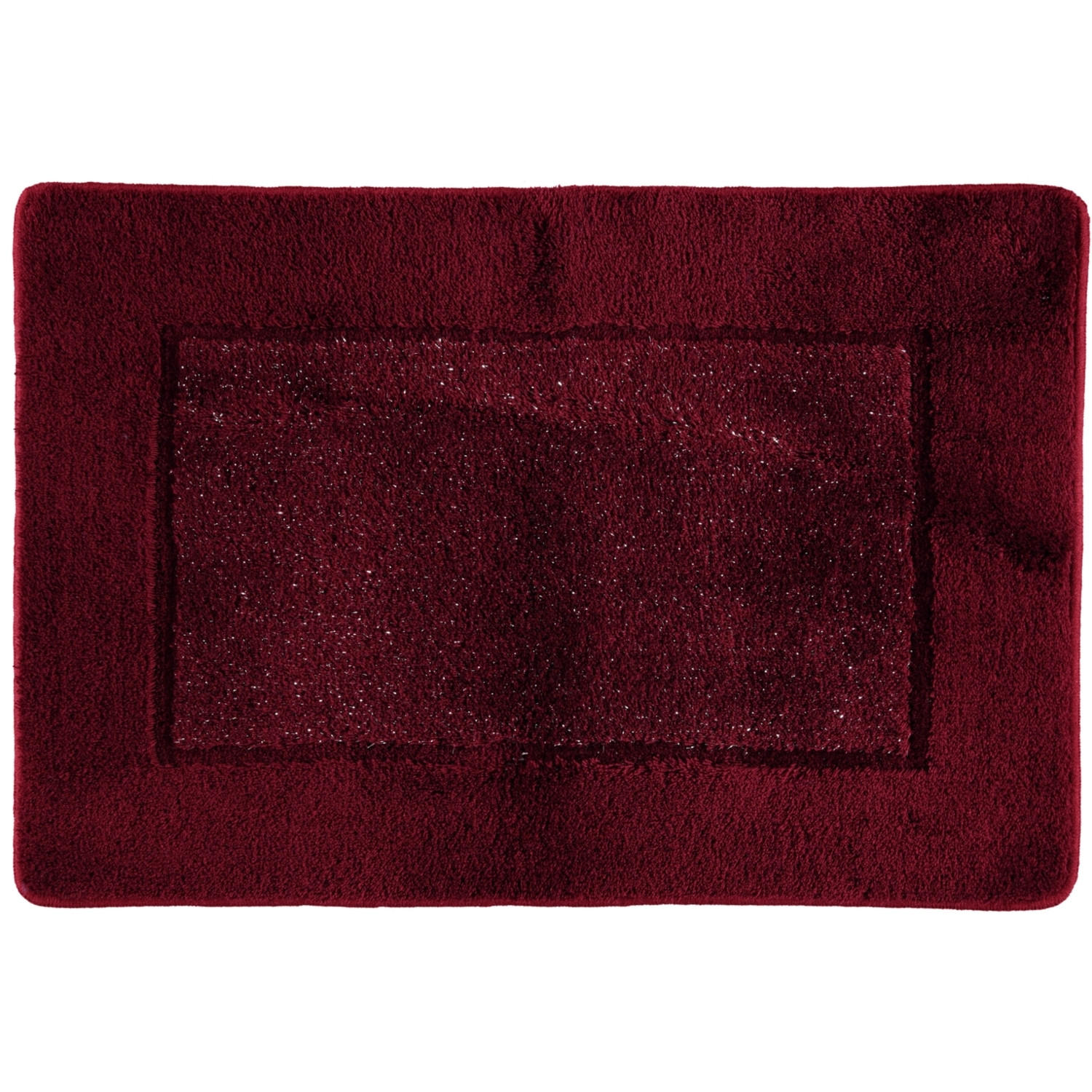 BADTEPPICH VERSAILLES BORDEAUX-LUREX - 407 - Rot, Textil (60/90cm) - Rhomtuft